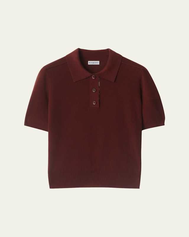 Short-Sleeve Knit Polo Shirt